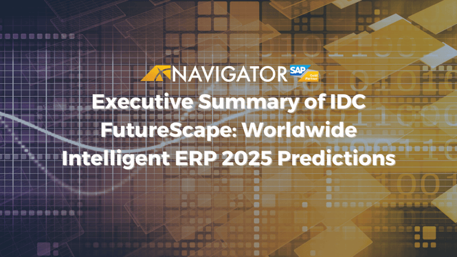 IDC FutureScape: Worldwide Intelligent ERP 2025 Predictions Summary