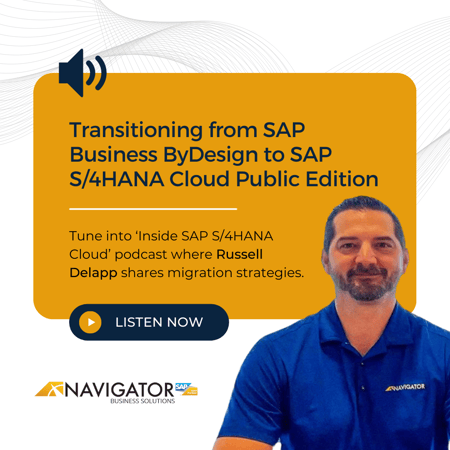 Transitioning from SAP Business ByDesign to SAP S/4HANA Cloud Public Edition