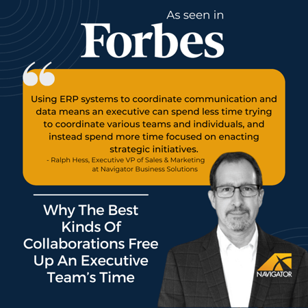 Collaboration & ERP Allows Organizations to Streamline Work - Forbes Article