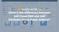 Difference between SAP Cloud ERP and SAP S/4HANA Cloud Public Edition