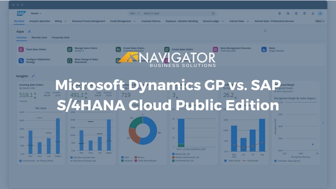 Microsoft Dynamics GP vs. SAP S/4HANA Cloud Public Edition