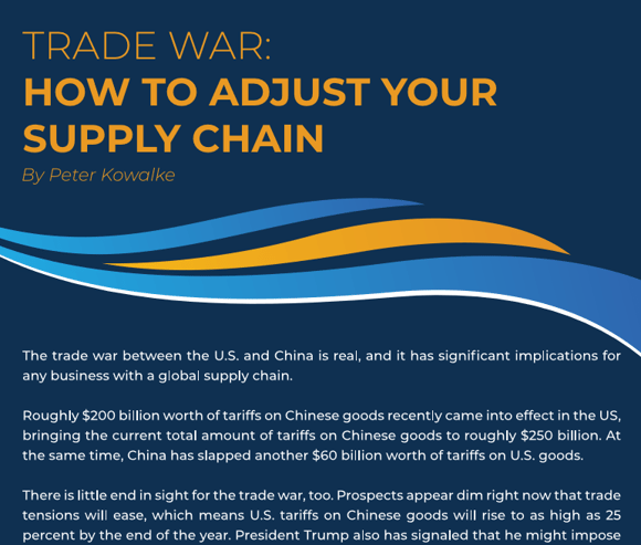 Trade War: How to Adjust Your Supply Chain
